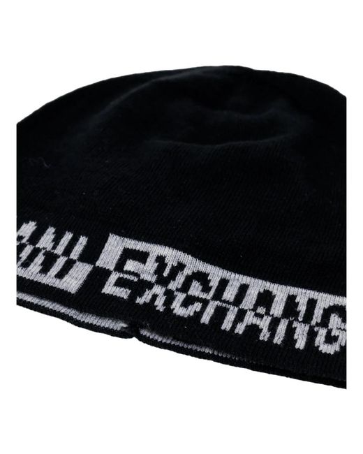 Armani Exchange Stylische schwarze kappe in Black für Herren