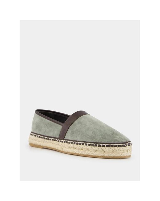 Manolo Blahnik Grüne Kalbswildleder Espadrilles in Green für Herren