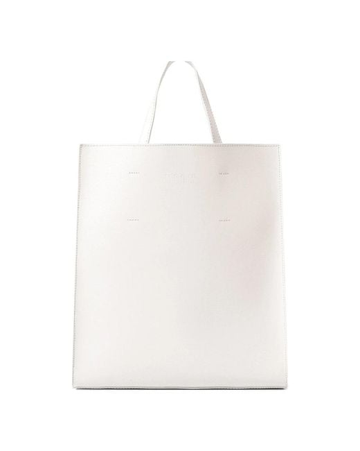 MSGM White Tote Bags
