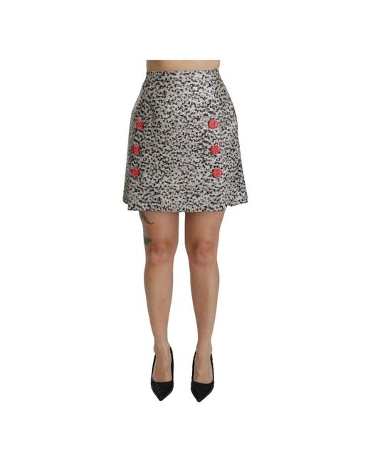 Dolce & Gabbana Gray Short Skirts