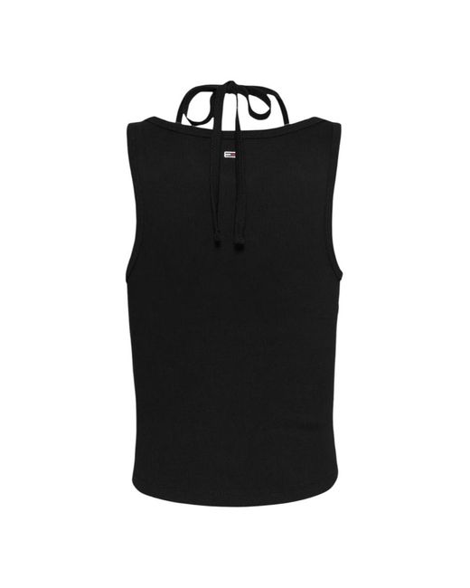 Tommy Hilfiger Black Sleeveless Tops