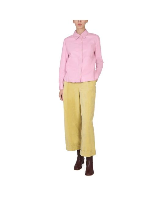Alysi Pointed Collar Front Clos in het Pink