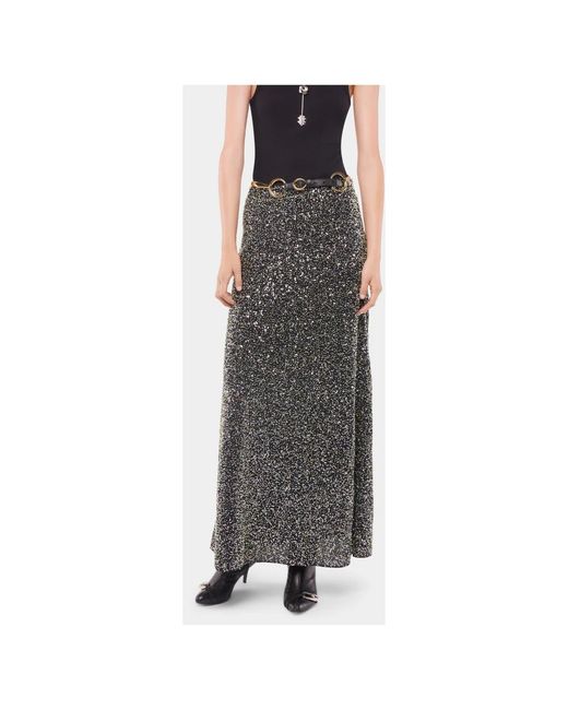 Maxi Skirts Rabanne de color Gray