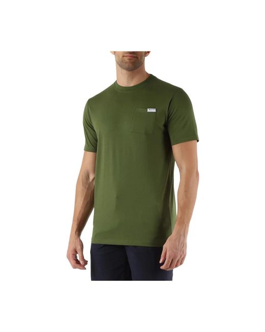 Aquascutum Aktive tasche baumwoll t-shirt in Green für Herren