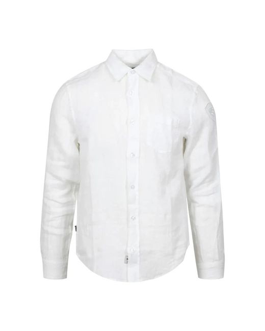 Blauer Overhemden ,Wit ,Katoen Klassiek Blauw Overhemd in het White voor heren