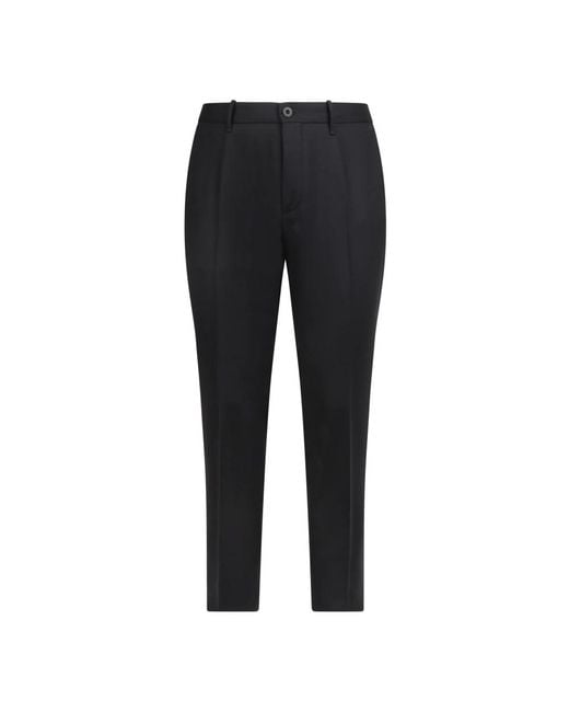 Incotex Black Cropped Trousers for men