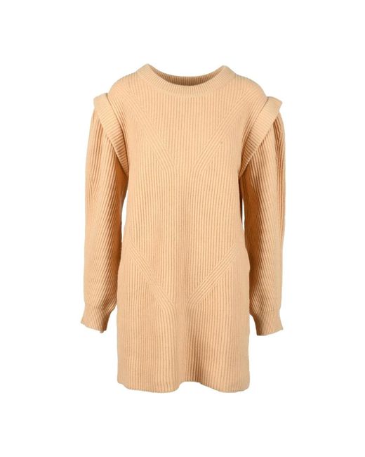 WEILI ZHENG Knitted Dresses in het Natural