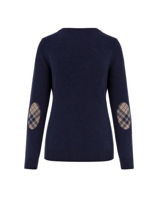 Barbour Blue Round-Neck Knitwear