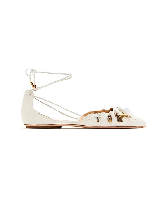 Chloé White Ballerina Shoes