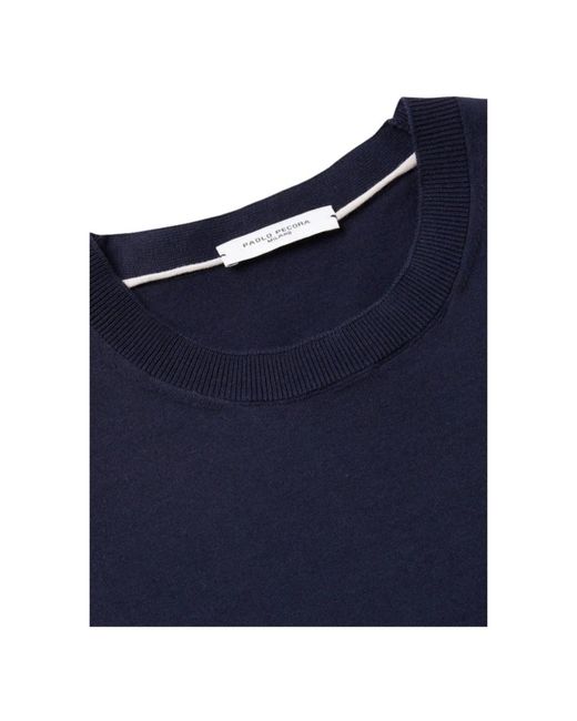 Knitwear > round-neck knitwear Paolo Pecora pour homme en coloris Blue
