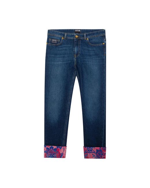 Straight jeans di Versace in Blue