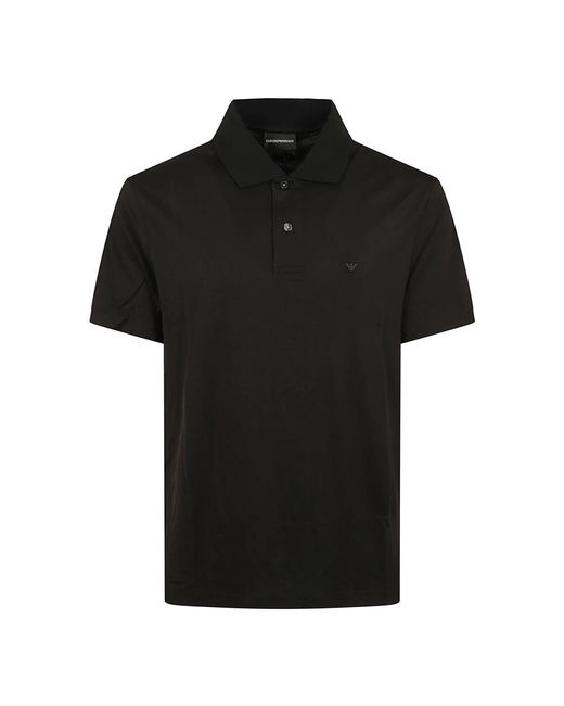 Emporio Armani Black Polo Shirts for men