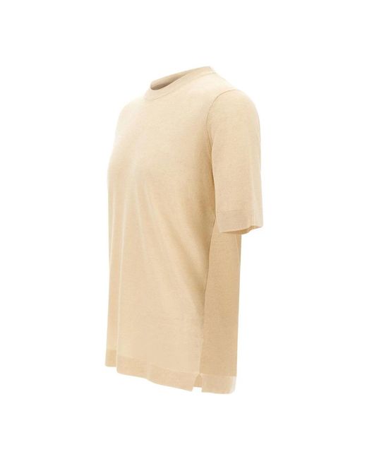 FILIPPO DE LAURENTIIS Natural Round-Neck Knitwear for men