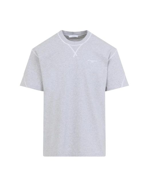 Givenchy Tops ,Grijs ,Katoen T-Shirt Met Grosgrain Patch in het Blue voor heren