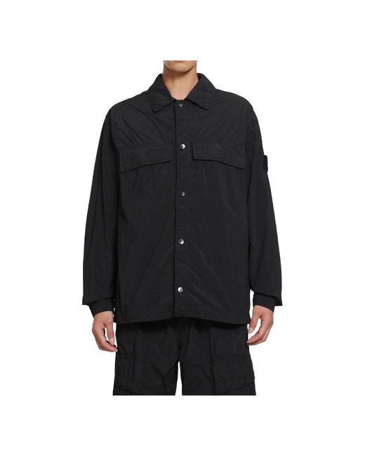Stone Island Black Light Jackets for men