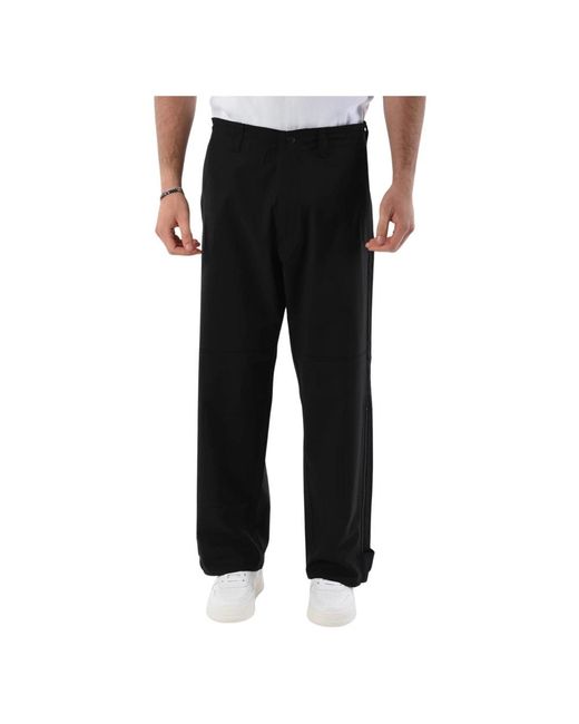 Department 5 Black Wide Trousers for men