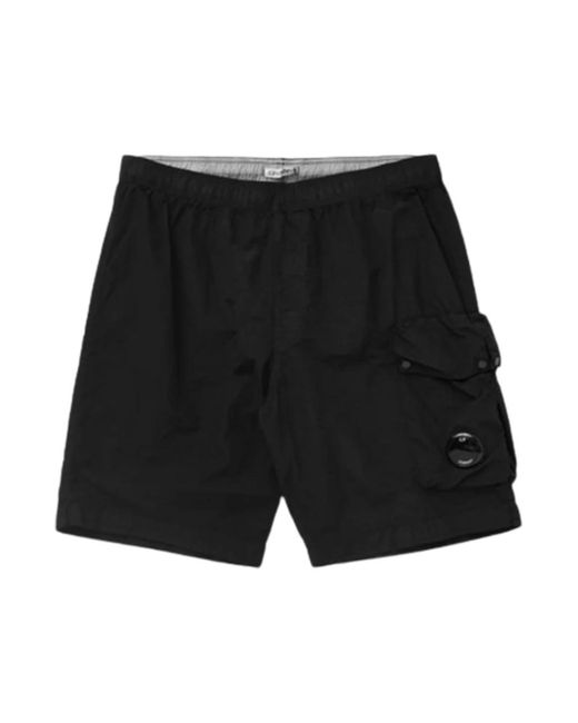 Shorts da bagno in nylon nero di C P Company in Black da Uomo