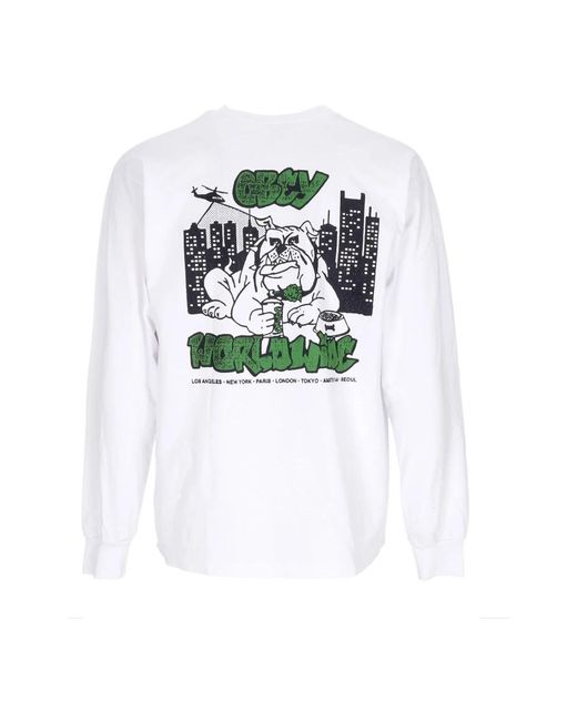 Obey White Long Sleeve Tops for men