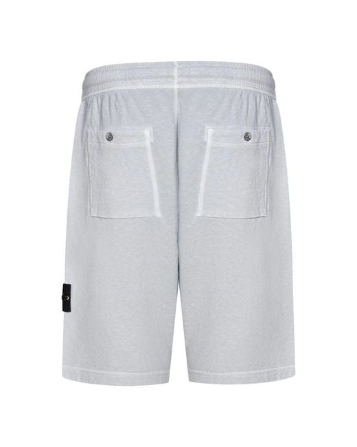 Casual Shorts di Stone Island in Gray da Uomo