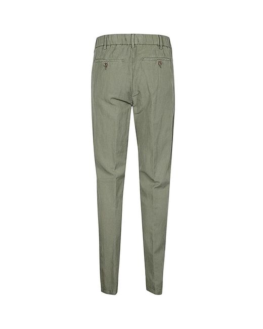 Myths Green Slim-Fit Trousers for men