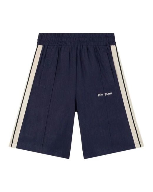 Palm Angels Blue Casual Shorts for men