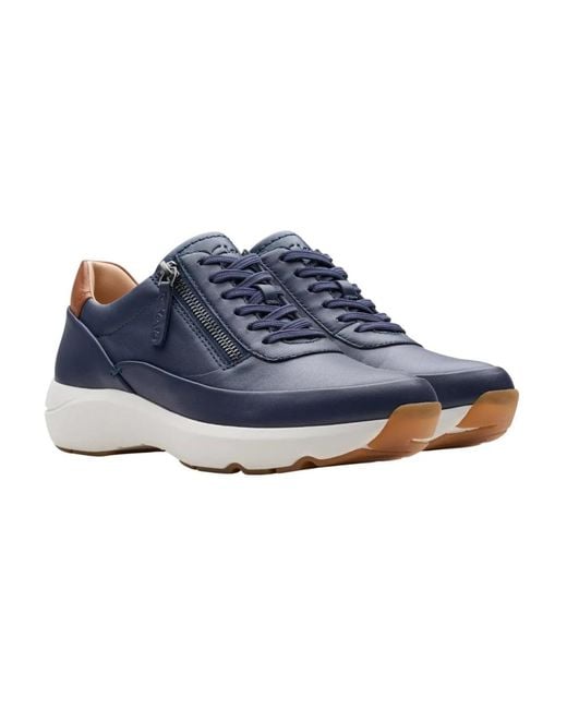 Clarks Sneakers in het Blue