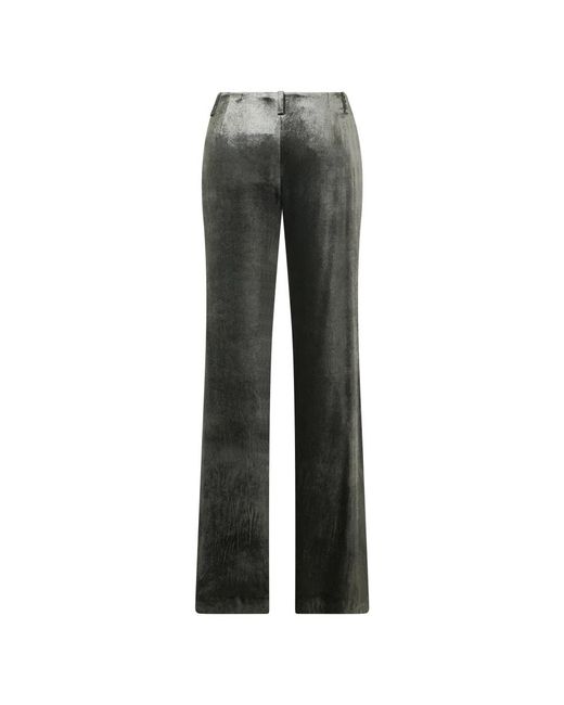 Alberta Ferretti Gray Straight Trousers