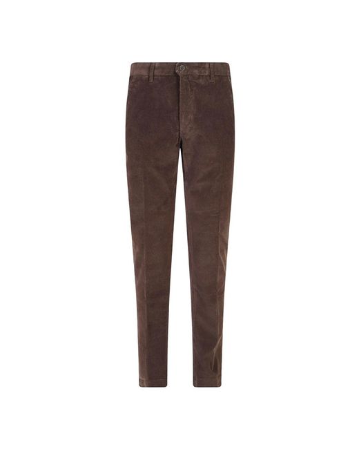 Incotex Brown Slim-Fit Trousers for men