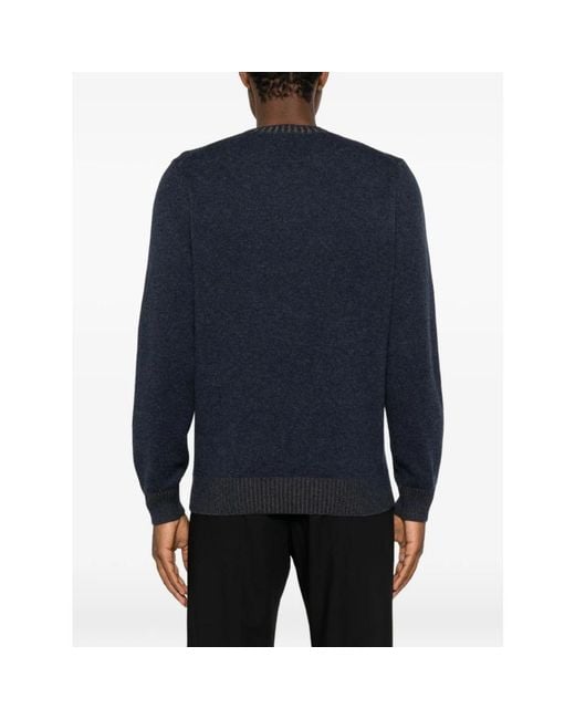 Vengera Blue Round-Neck Knitwear for men