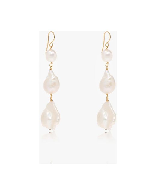Jil Sander White Ohrringe