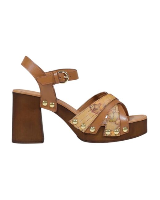 Alviero Martini 1A Classe Brown High Heel Sandals