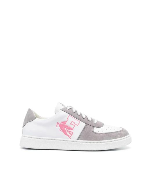 Etro White Graue leder freizeit sneakers frauen