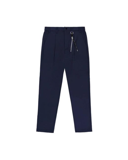 People Of Shibuya Blue Slim-Fit Trousers for men
