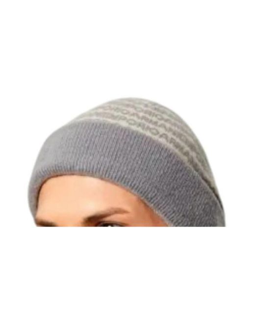 Emporio Armani Gray Beanies