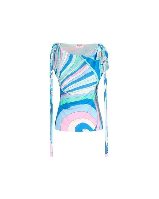 Emilio Pucci Stijlvolle Top Voor Modeliefhebbers in het Blue