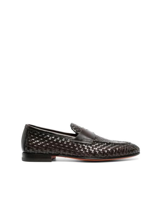 Santoni Black Shoes for men
