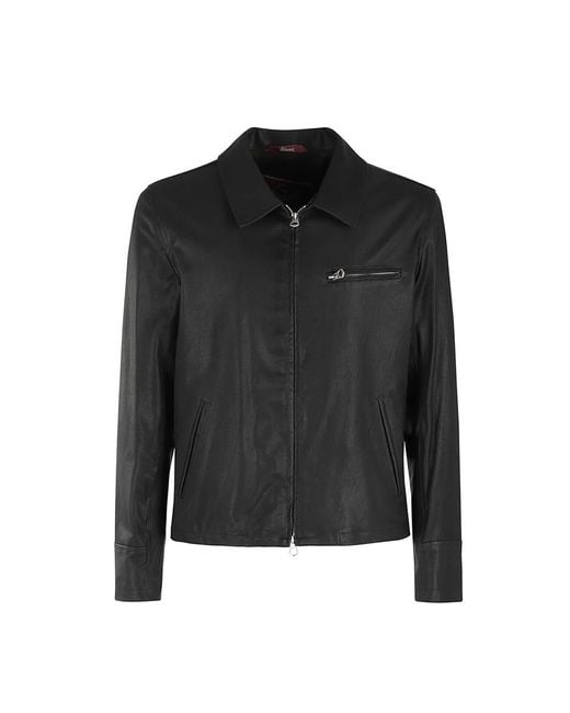 Leather Jackets di Stewart in Black da Uomo