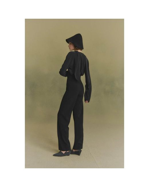 Cortana Black Straight Trousers