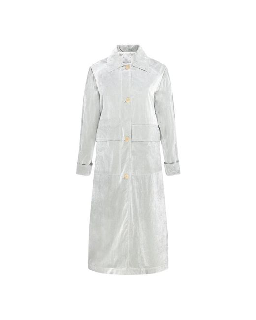 Alysi Single-Breasted Coats in het White