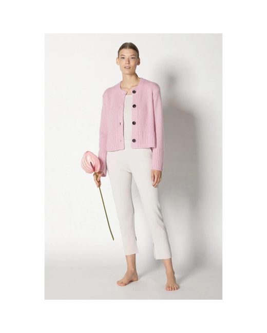 SMINFINITY Pink Fluffy cropped jacket