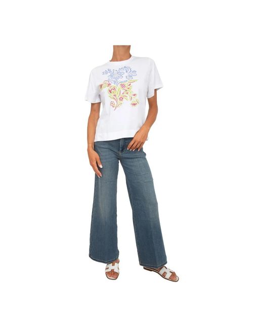Marella Mlswlcrop Wijde Cropped Jeans in het Blue