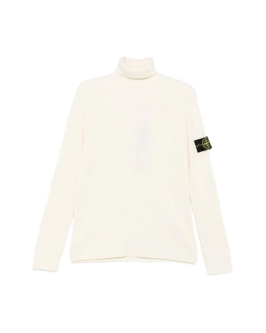 Stone Island White Turtlenecks for men