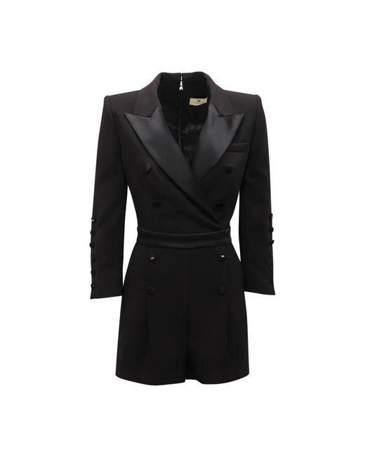 Elisabetta Franchi Tu-059-56E2 Jumpsuit in het Black