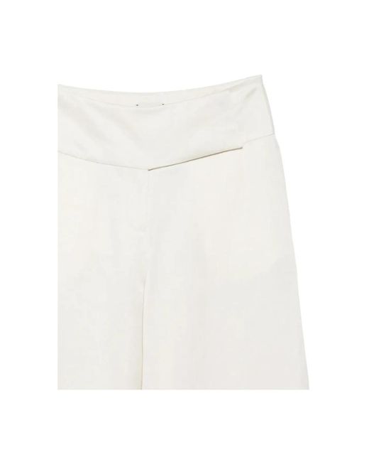 Alysi White Wide Trousers