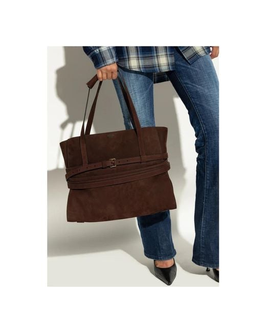 Moschino Brown Tote Bags