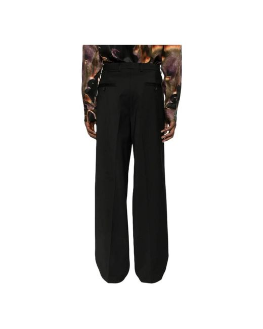 Wide Trousers Amaranto de hombre de color Black