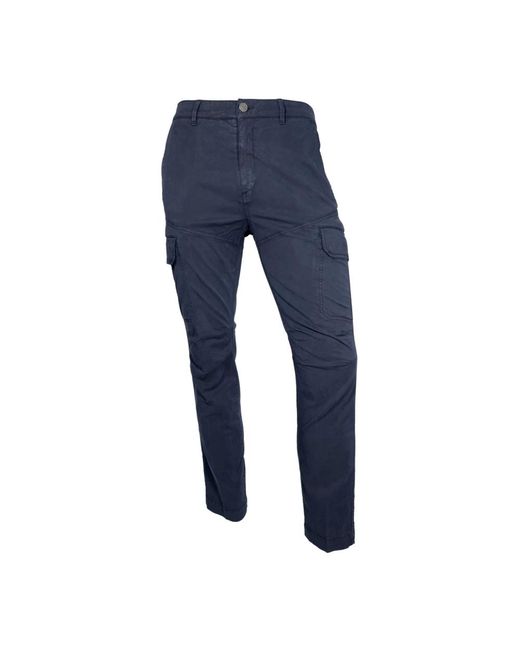Aeronautica Militare Blue Slim-Fit Trousers for men
