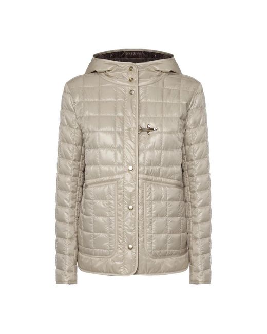 Fay Hooded Quilted Jacket in het Gray