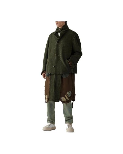 Maison Margiela Green Single-Breasted Coats for men