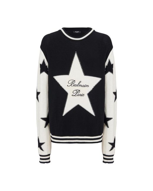 Balmain Pullover mit sternmuter in Black für Herren